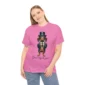 woman wearing azalea dachshund t-shirt