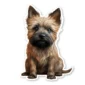 A cairn terrier sticker, presented on a white background.