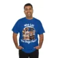 Man wearing Blue dog T-shirt